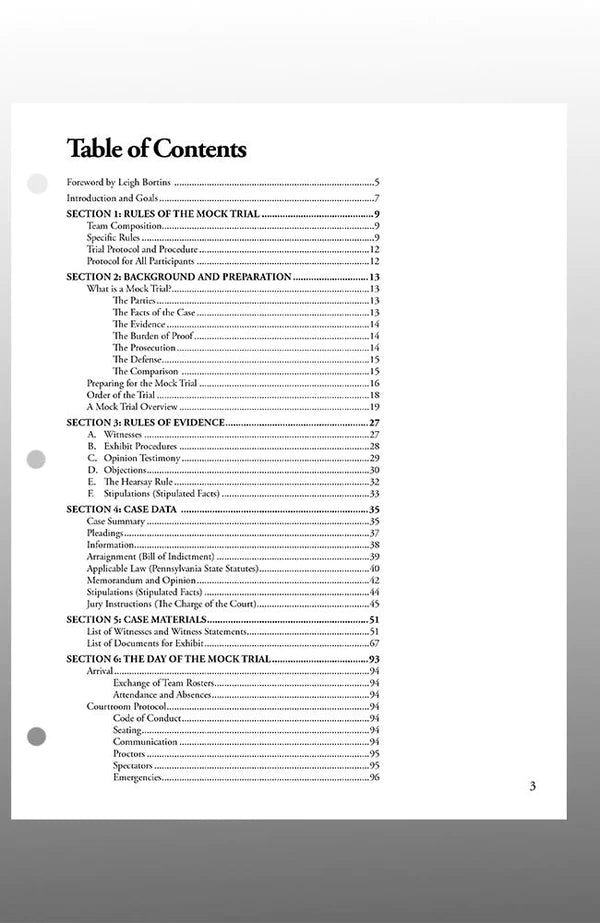 Mock Trial Notebook: Commonwealth V. Zillias – Light Of Faith Resources